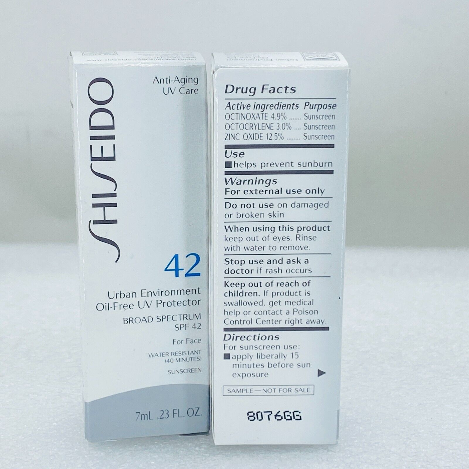 Shiseido Urban Environment Oil-Free SPF 42 Sunscreen Anti Aging 0.23oz(lot 2)NIB Shiseido - фотография #3