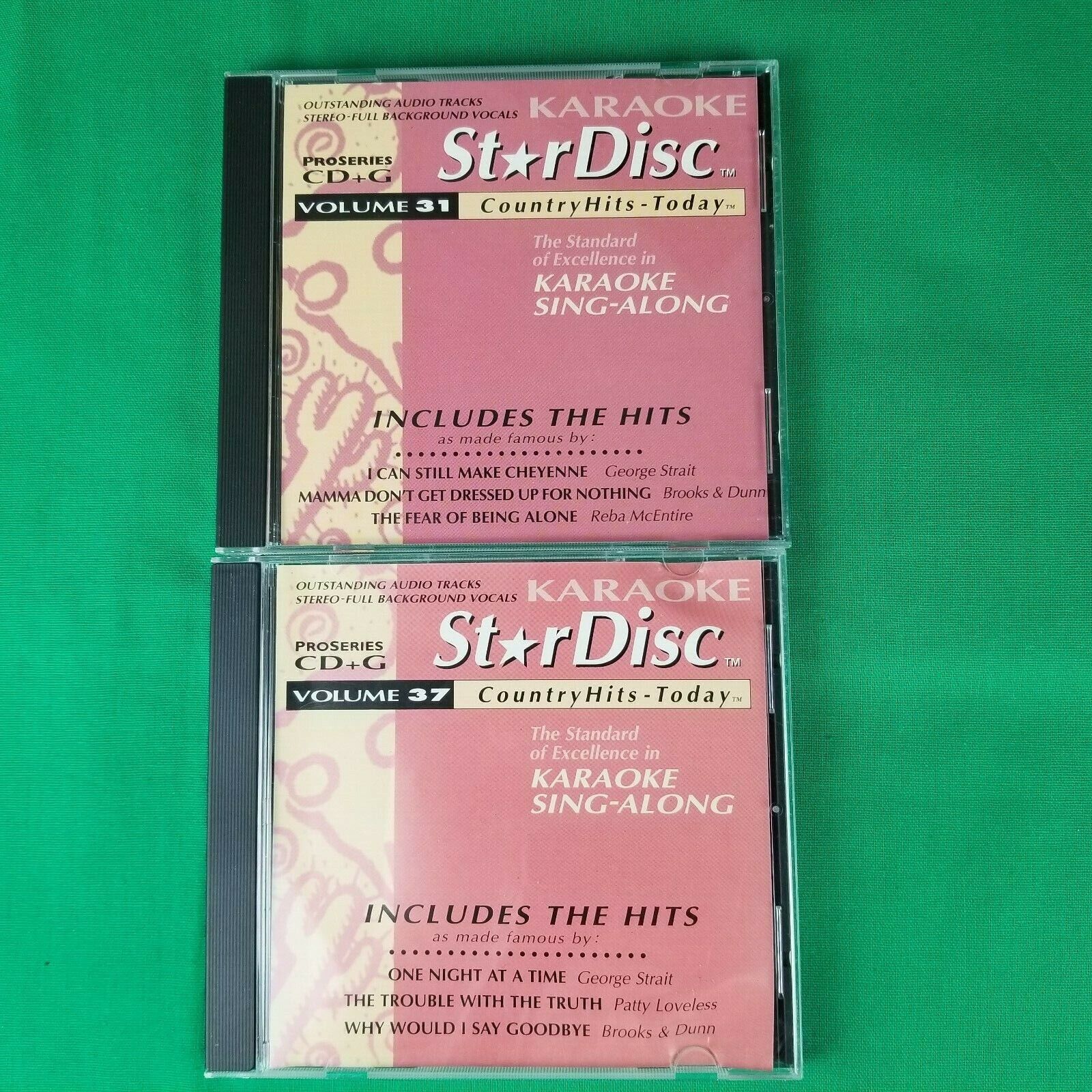 Pre-Owned Lot of 2 StarDisc Karaoke Country Classics CD+G Volume 31 & 37 Star Disc