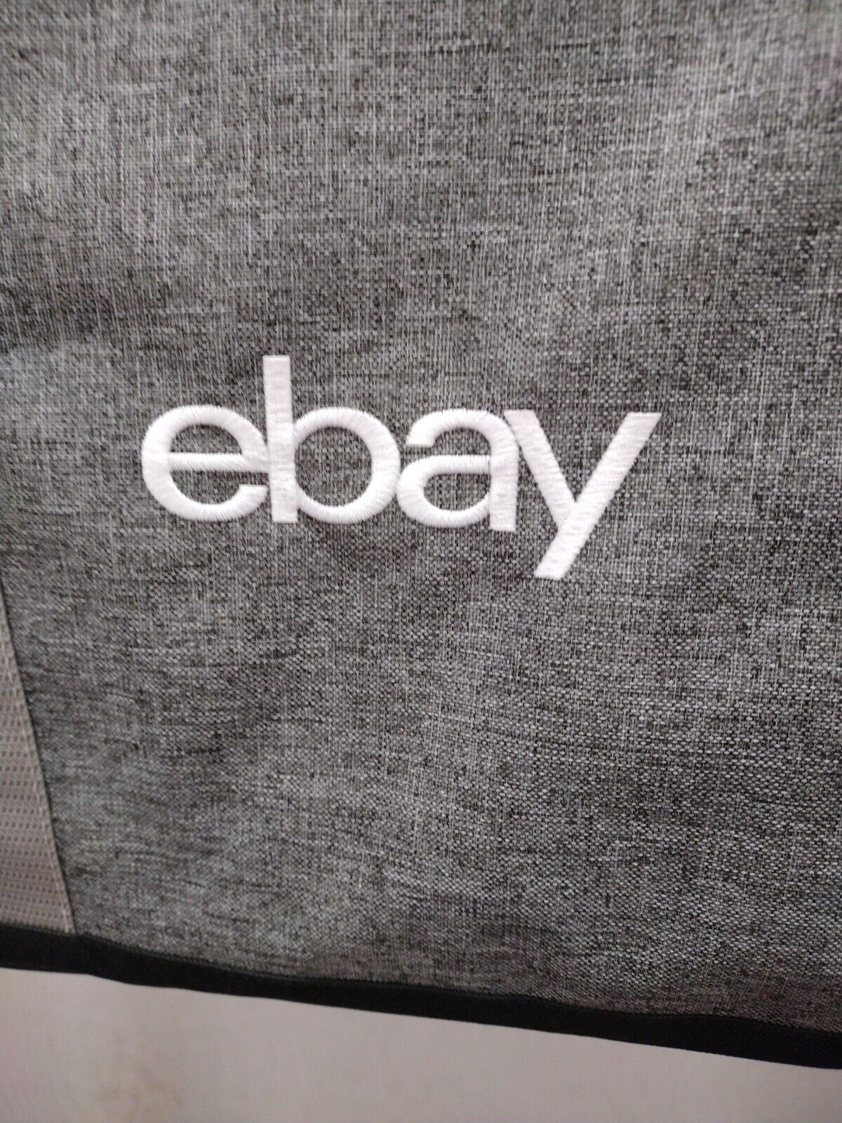 eBay Logo Reusable Open Tote Bag Large Gray Fabric Wire Frame 20x19x12" ebayana Без бренда - фотография #4