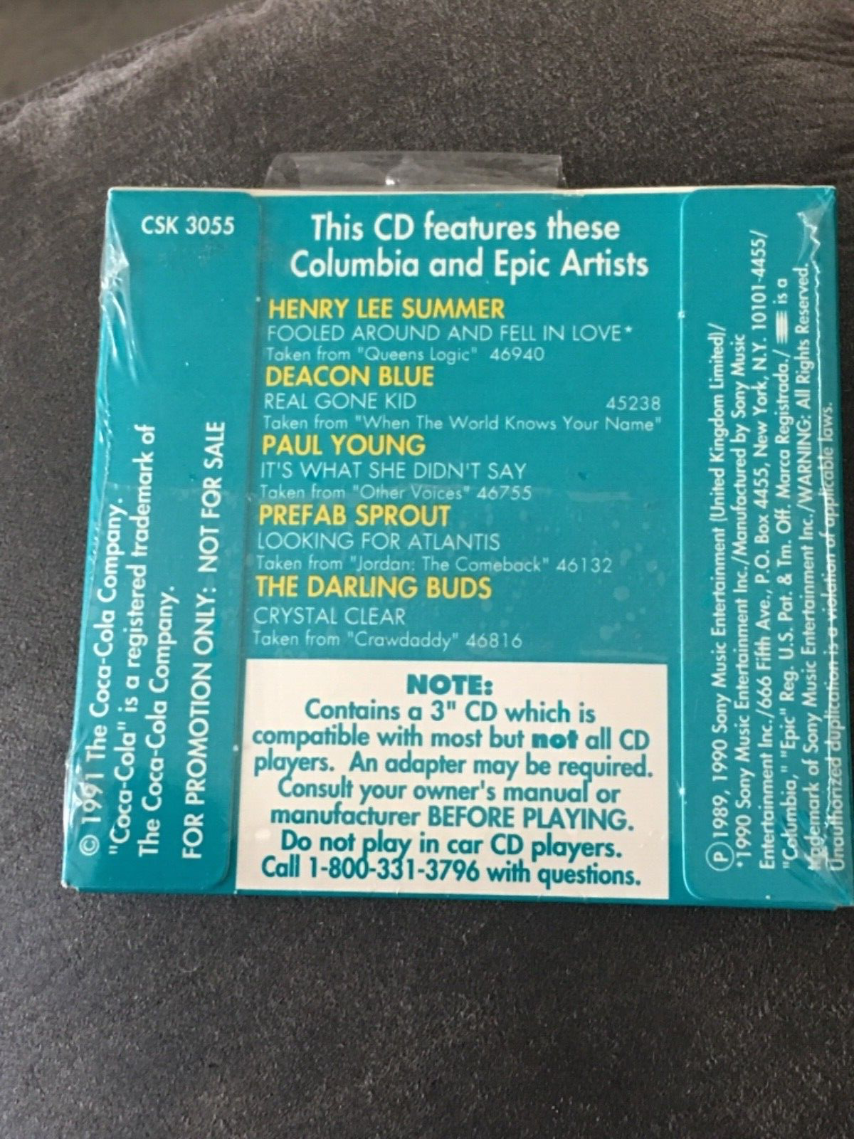 1991 COCA COLA 3" Mini POP MUSIC ~ CD~ Volume 4 Coca-Cola - фотография #2