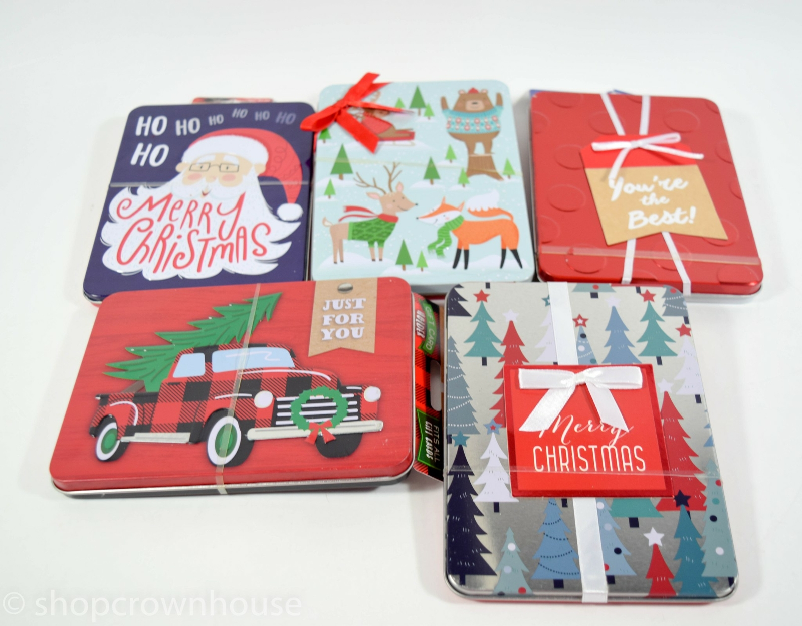 5 pack Give-A-Gift by Seastone HOLIDAY Gift Card Holder Metal Protection Gift Seastone