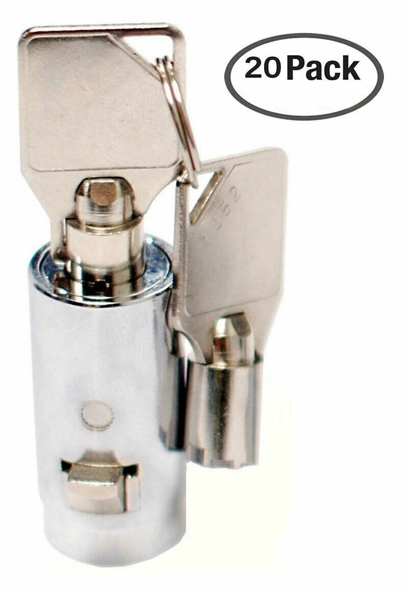 (20) Universal Tubular Soda Snack Vending Machine Cylinder Plug Locks-Code #EB01 ABA Does Not Apply