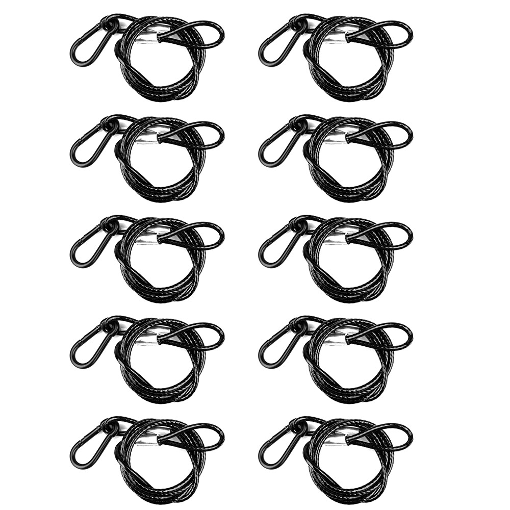 10 Pcs 3FT Safety Cable Max.Load 110lb for DJ Stage Lighting Par Light  Black  YIDU69Q Does not apply - фотография #5