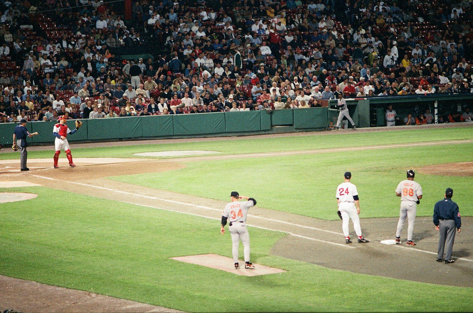JT27-9 1999 Baseball Boston Red Sox Baltimore Orioles (22pc) ORIG 35mm Negatives Без бренда - фотография #9