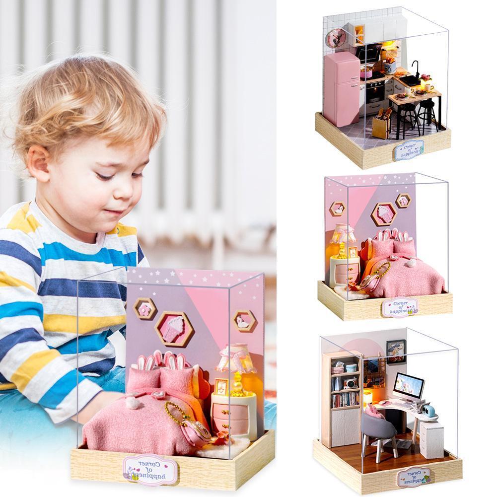 1 Set Doll House Model Wooden Furniture Toys Romantic Gift with Dust Cover Unbranded Does Not Apply - фотография #3