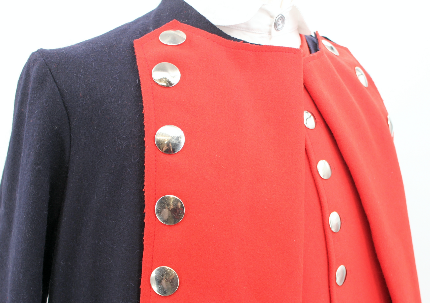 French & Indian War Blue & Red British (American) Provincials Coat - Size XL Без бренда - фотография #13