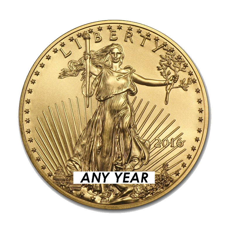1 oz American Eagle $50 Gold Coin - Random Year US Mint Gold American Eagle 1 oz Без бренда - фотография #2