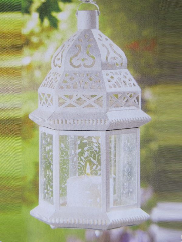4 Large 15in Tall Moroccan Lantern White Candle Holder Wedding Centerpieces Gallery Of light Does Not Apply - фотография #2