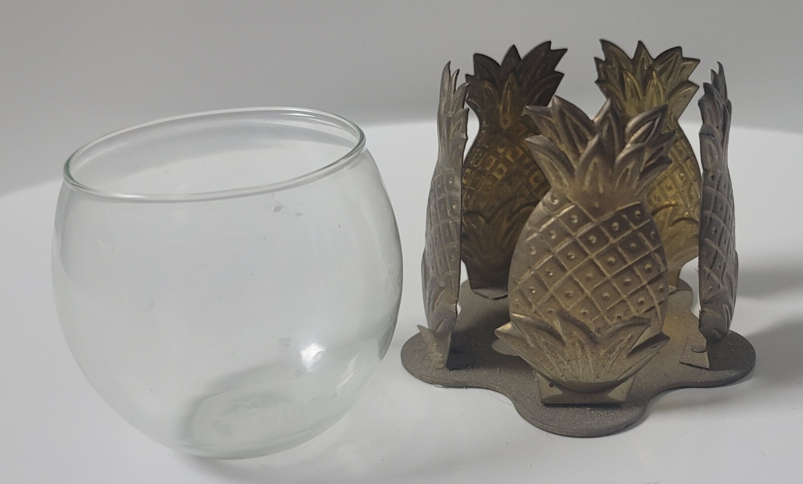 Interpur Brass Pineapple Votive Candleholders - Set of 2 Interpur - фотография #8
