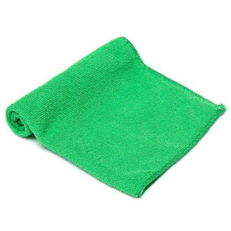 10pcs Green Microfiber Towel Car Cleaning Wash Drying Detailing Cloth No Scratch Unbranded Does Not Apply - фотография #5