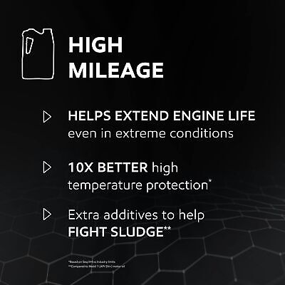 High Mileage Full Synthetic Motor Oil 5W-20, 5 Quart Mobil 1 - фотография #8