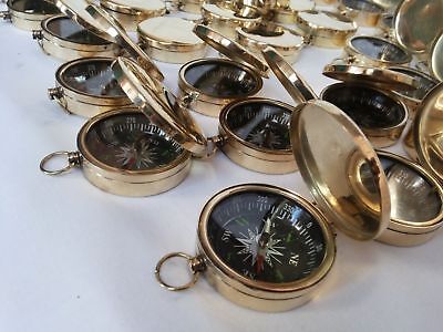 Brass Nautical Pocket Compass 45 mm Lot Of 25 Pcs Marine Collectible Без бренда Does Not Apply - фотография #4