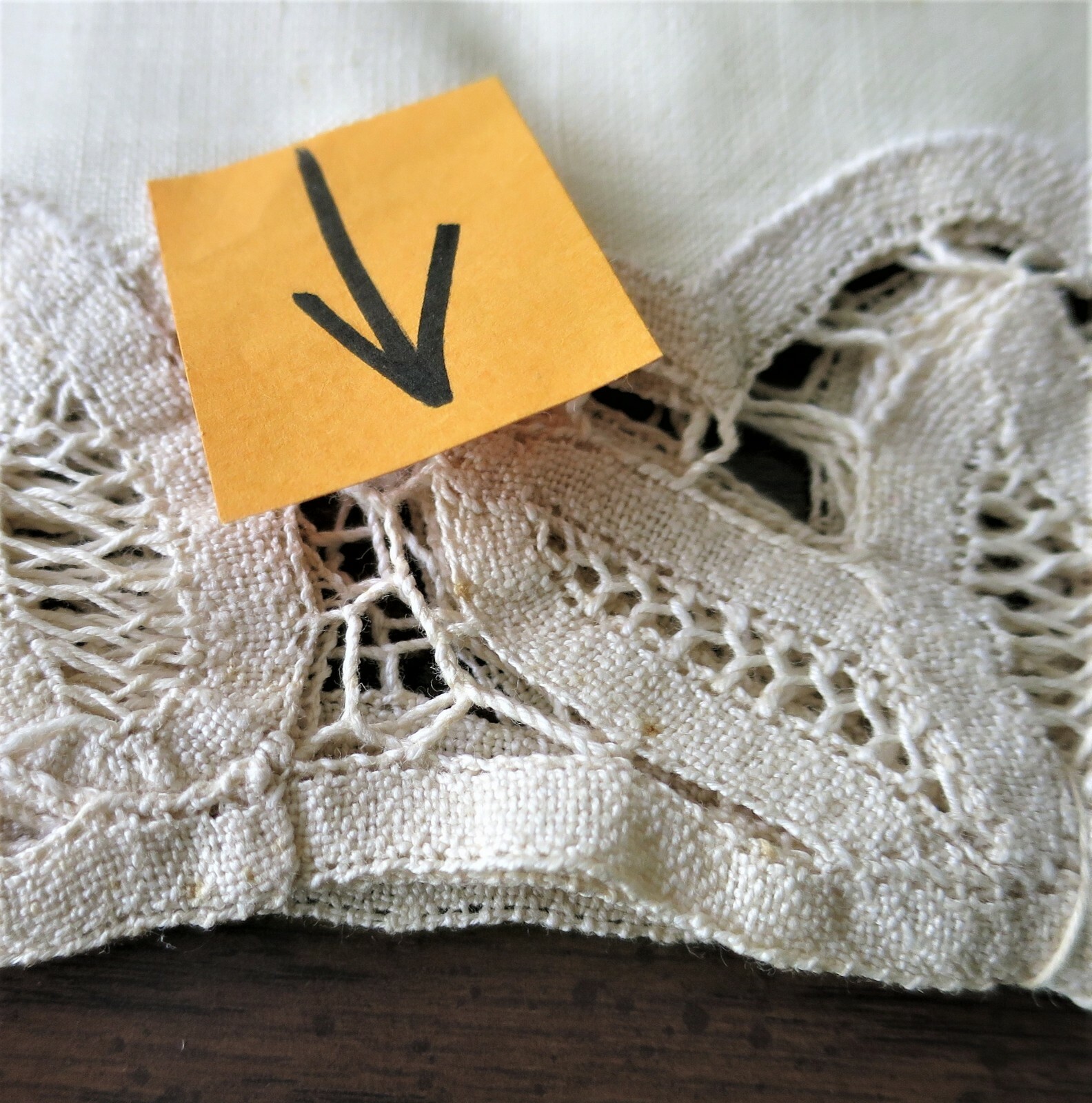 Vintage B M Jabara Tan Linen Cotton Battenberg Lace Placemat Napkin Set 4 Each B M Jabara - фотография #10