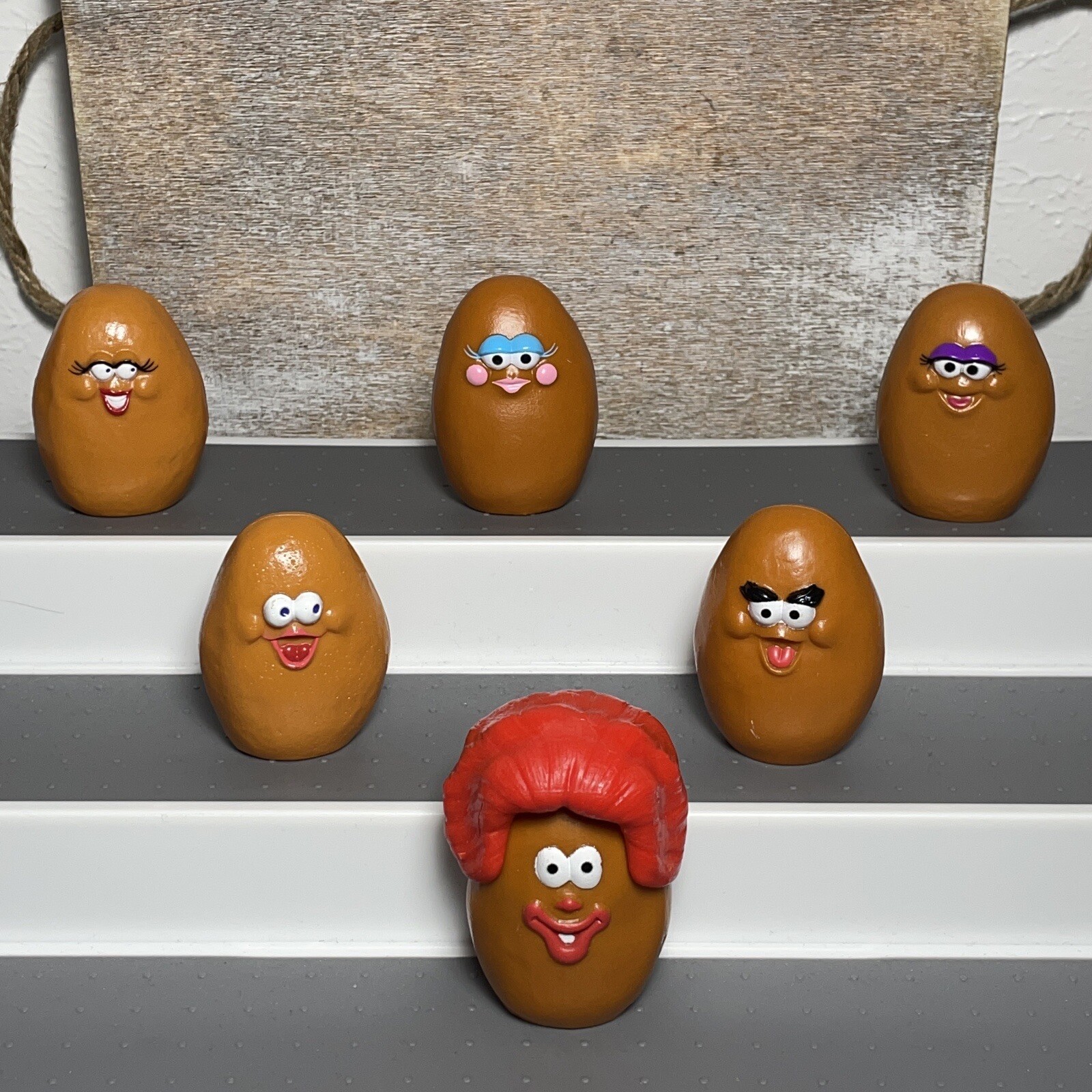 VTG Lot of 7 McDonalds McNugget Buddies ONLY Happy Meal Toys + Ronald's Hair  McDonald's - фотография #6