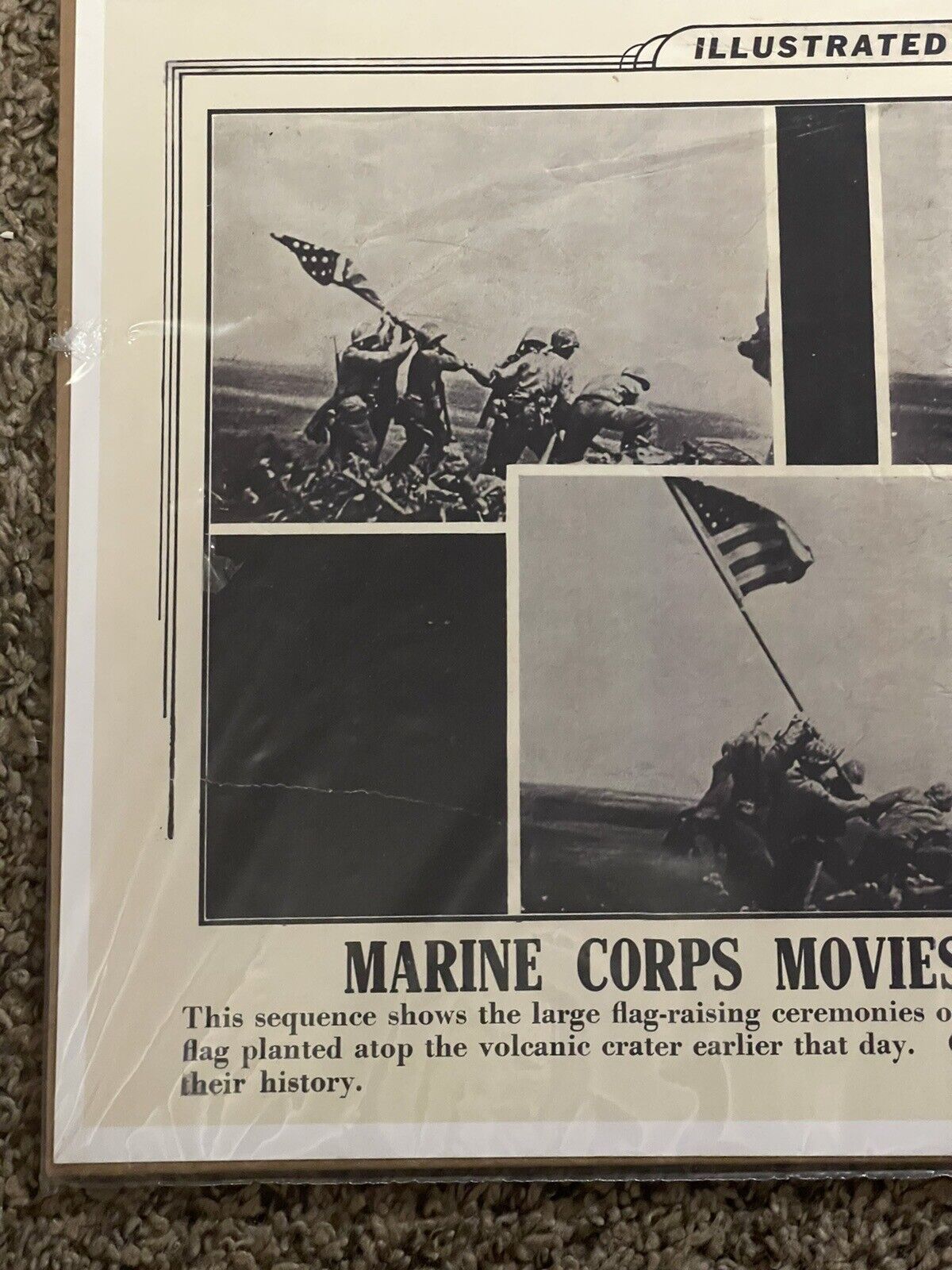 Illustrated Current News History Marine Flag Raising on IWO Jima Poster 1945 Без бренда - фотография #2
