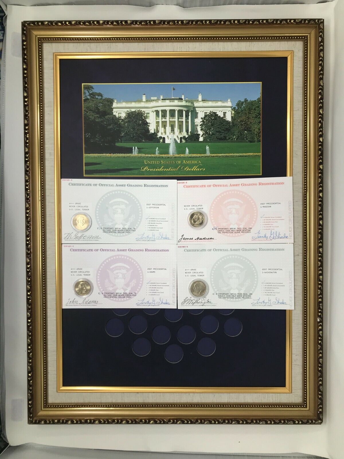 World Reserve Monetary Exchange Presidential Dollar Uncirculated Coins & Display Без бренда