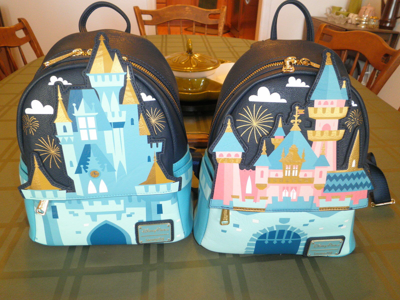 Loungefly Disney Castle Mini Backpack Set of Two Disneyland Disney World New Loungefly