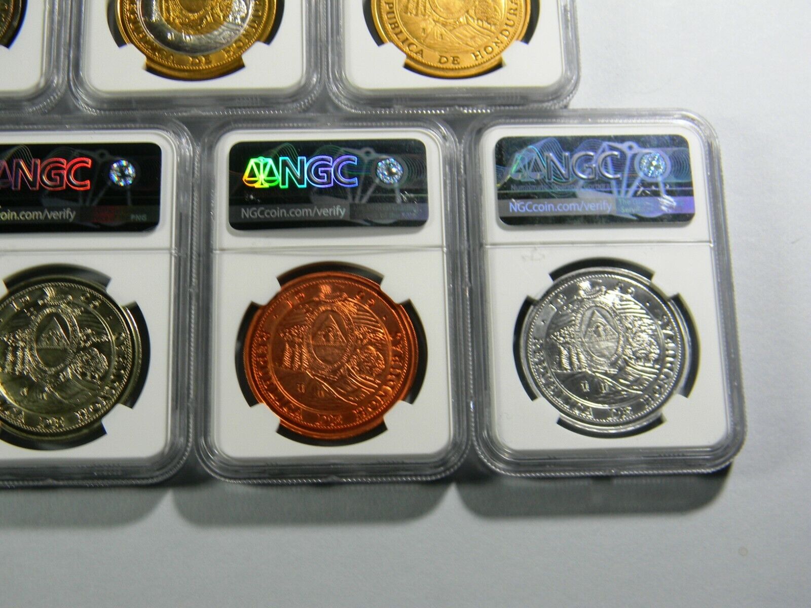 1995 Honduras 10 Lempiras 7 coin Lot NGC Certified  Без бренда - фотография #7