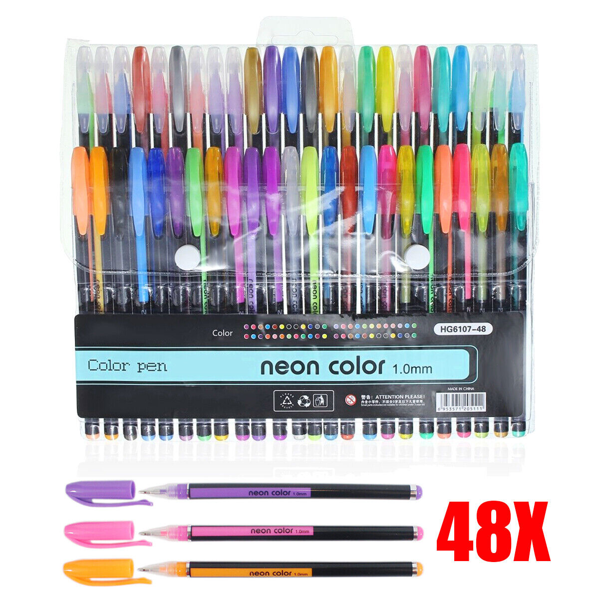 48 Unique Colors (No Duplicates) Gel Pens Gel Pen Set for Adult Coloring Book US Unbranded Does Not Apply