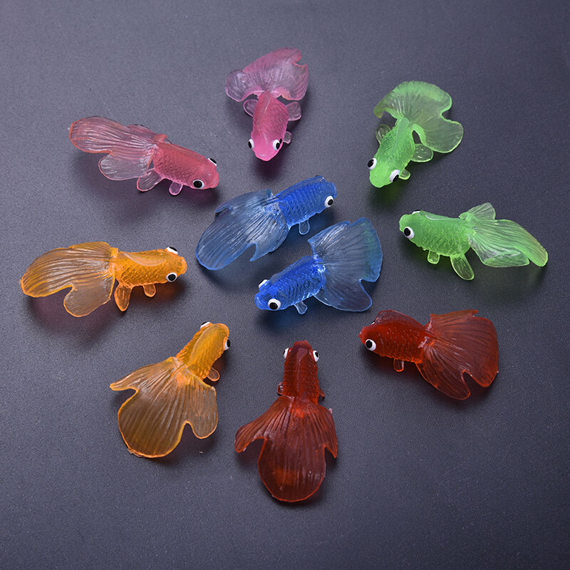 Plastic Simulation Small Goldfish Soft Rubber Floating Gold Fish Kids ToyS Unbranded Does Not Apply