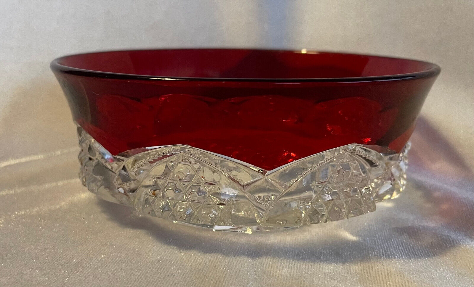 1900s EAPG Duncan Miller Button & Arches Ruby Flashed Mug and Bowl Set Без бренда - фотография #5