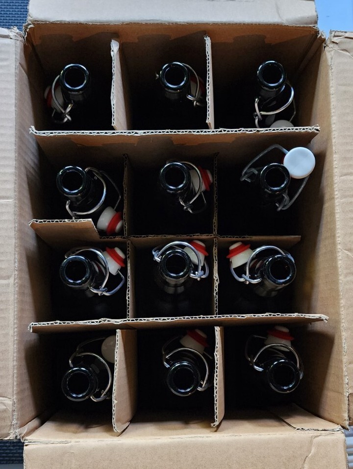 16oz Glass Beer Bottles - Amber Swing Top Bottles for Home Brewing (12 Bottles) EZ-Cap - фотография #3