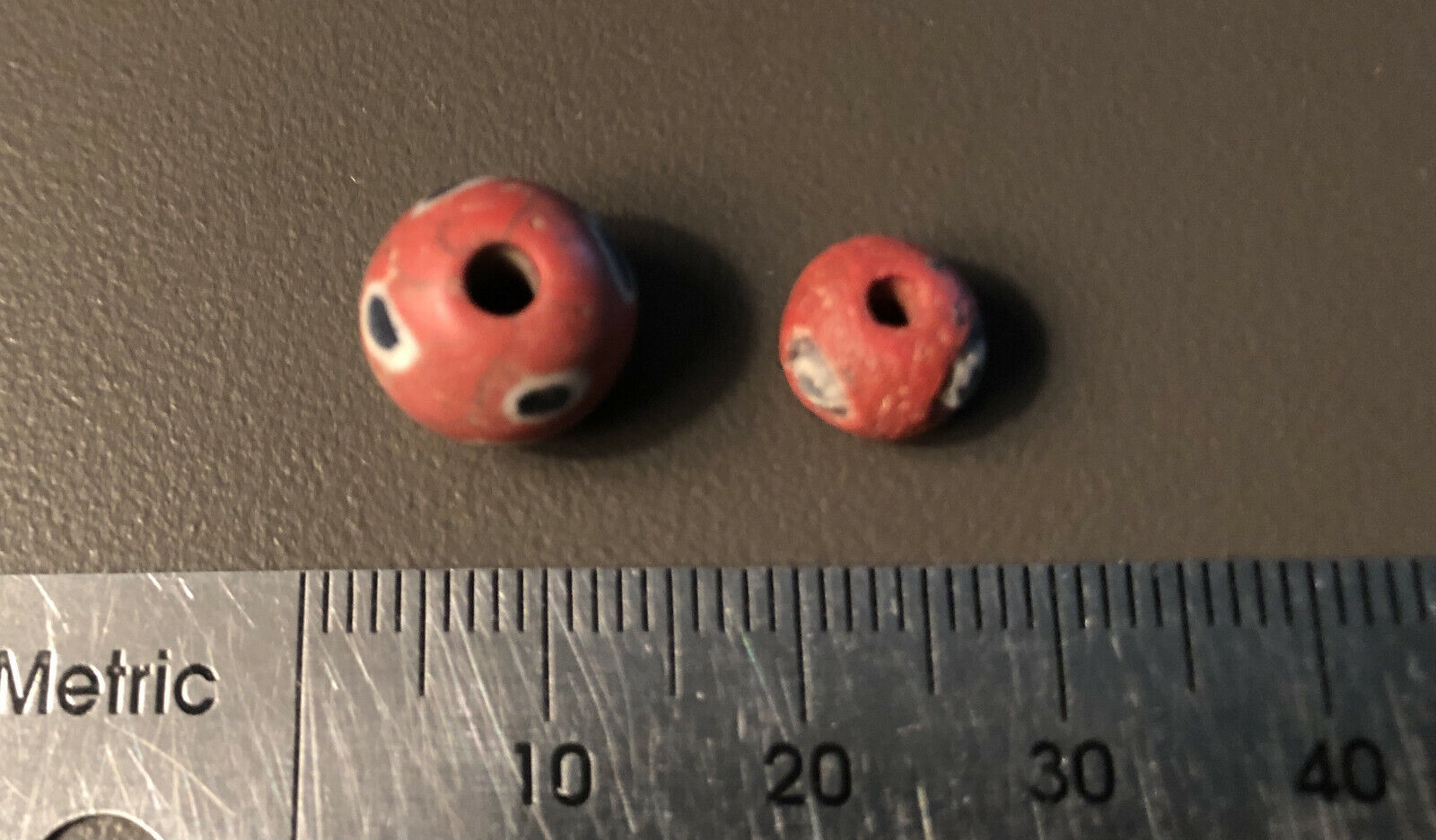 Ancient Glass Mosaic Red Eye Beads ~ Roman / Egyptian ~ 4th-7th Century AD Без бренда - фотография #3