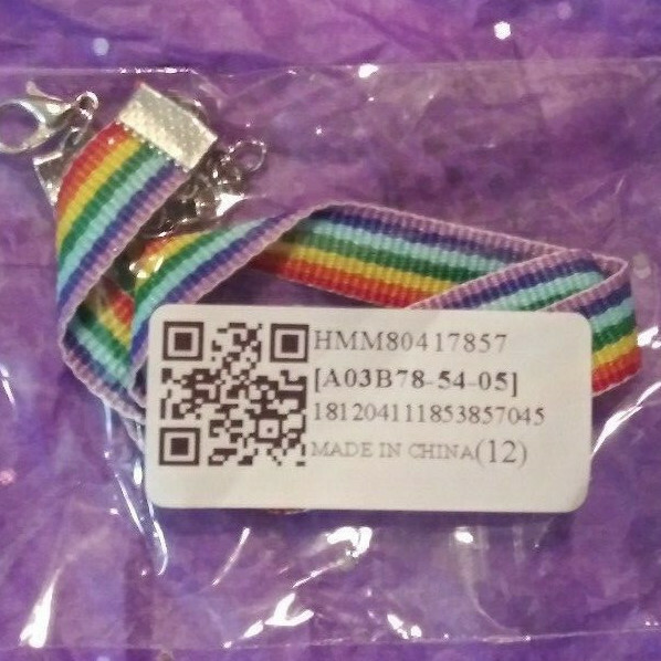 🌈 NIP- Vintage- 90's Style- LGBT Rainbow Choker Necklace Lot- 3 Necklaces!! Handmade - фотография #4
