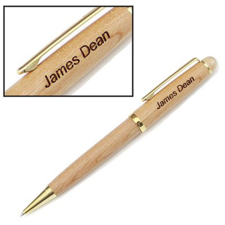 Personalized Maple Classic Twist Ballpoint Pen - Free Engraving New Mom Dad Gift Без бренда