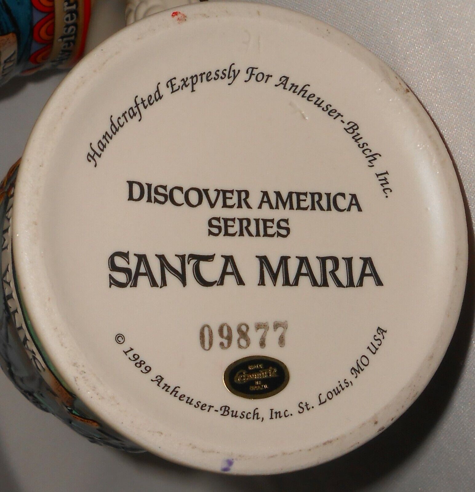 1989 Set (3) Discovery of America BUDWEISER STEINS Nina - Pinta - Santa Maria Budweiser - фотография #8
