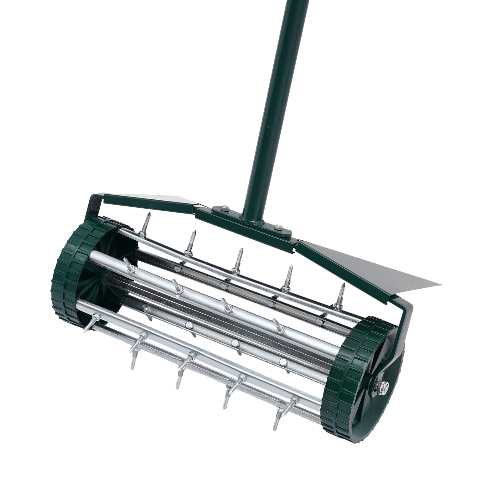 17" Rolling Lawn Aerator Garden Yard Rotary Push Tine Aerator Roller Spike  Unbranded N/A - фотография #6