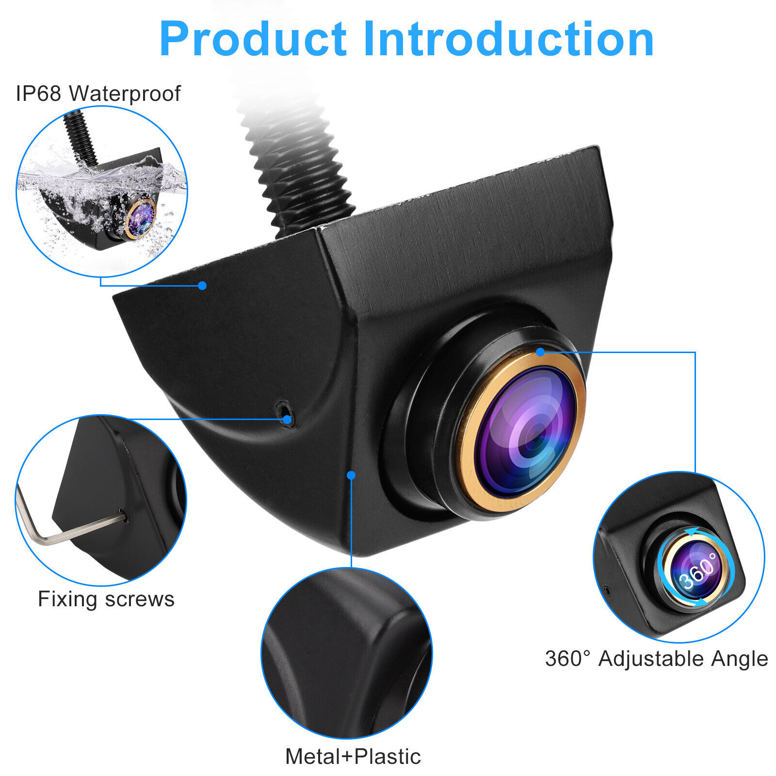 170° Car Rear View Backup Reverse Camera Parking Cam 360° Adjustable Waterproof TheSiliconValley Does Not Apply - фотография #2