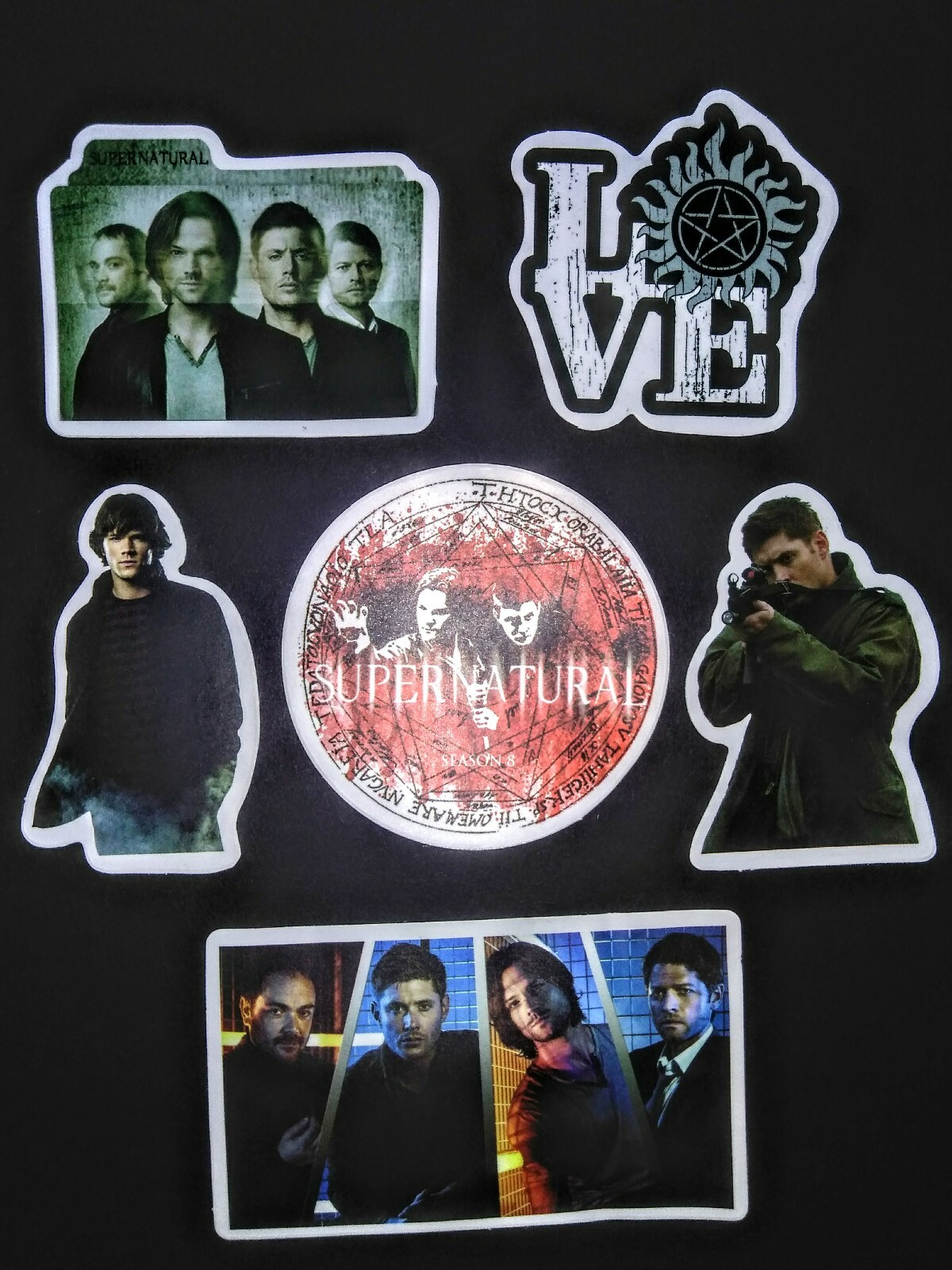 45, Sticker, Decals, Supernatural, Show, Sam, Dean, Winchester, Castiel, Horror Без бренда - фотография #2