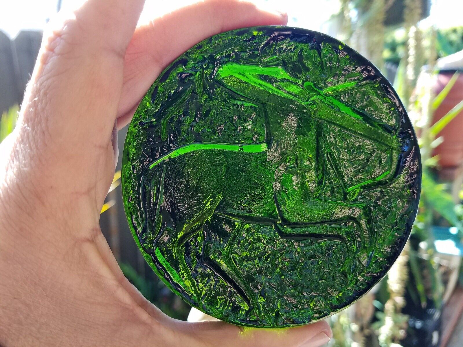 Green BLENKO Handcraft Art Glass Paperweights Lot Of 6 Без бренда