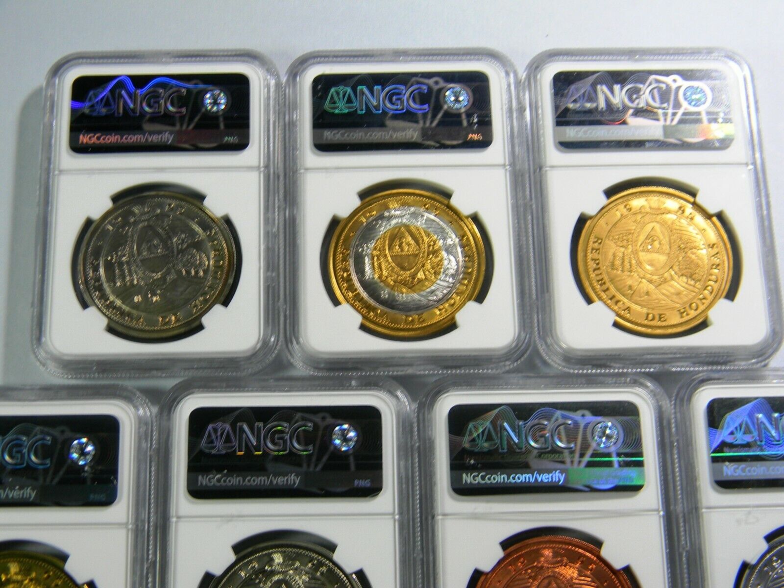 1995 Honduras 10 Lempiras 7 coin Lot NGC Certified  Без бренда - фотография #6