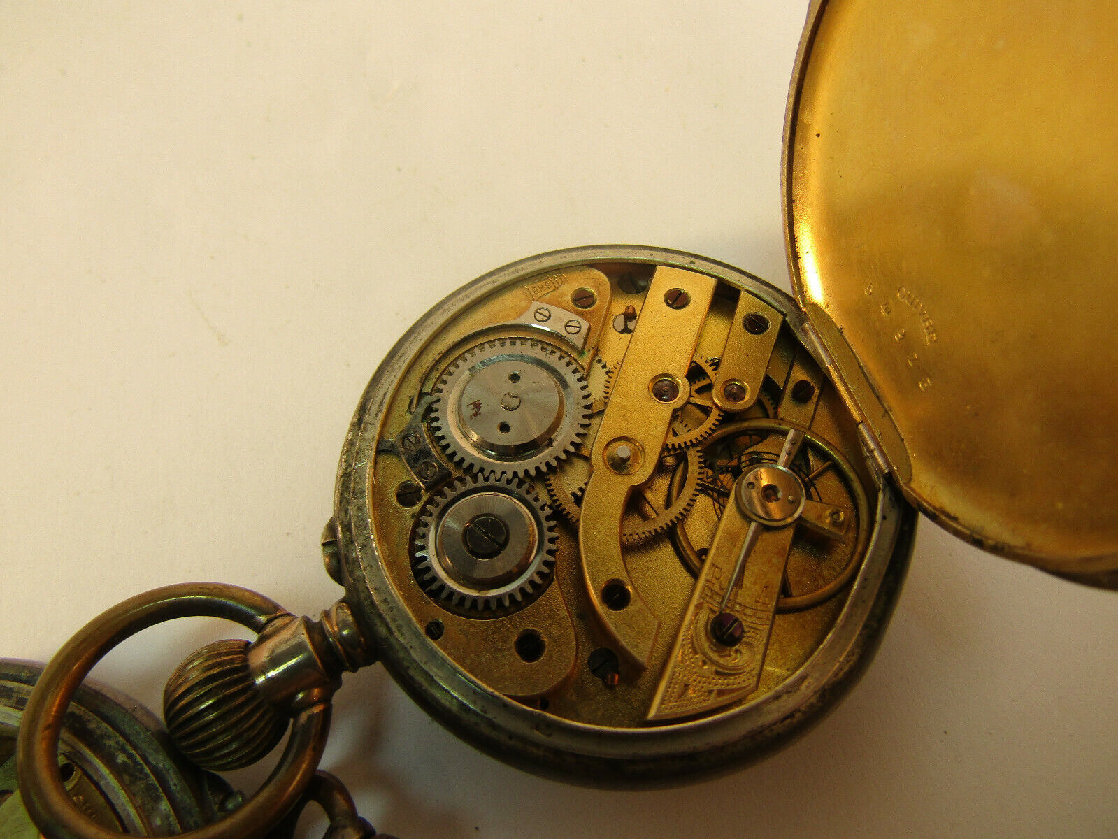 SILVER STEM WIND ANTIQUE POCKET WATCHES FOR RESTORATION OR PARTS SPW-05 E.B. LEVANT - фотография #12