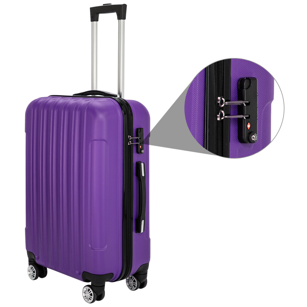 20"/24"/28" 3 pcs Luggage Travel Set Bag ABS Trolley Hard Shell Trip Suitcase US Unbranded - фотография #8