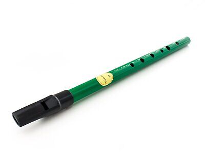 'D' Irish Tin Penny Whistle In Green Feadog Does not apply