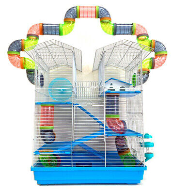 5-Levels Large Twin Towner Syrian Hamster Habitat Rodent Gerbil Home Mouse Mice Mcage S2809B White
