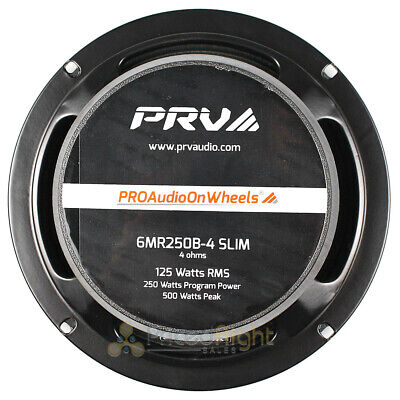 PRV 6.5" Mid Range Bullet Speakers Shallow 500W Max 4 Ohm 6MR250B-4 Slim 2 Pack PRV Audio 6MR250B4SLIM2PACK - фотография #5