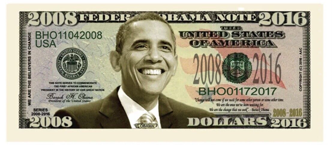Barack Obama Presidential Collectible 1 Million Dollar Bills Novelty Pack of 10 Без бренда - фотография #2