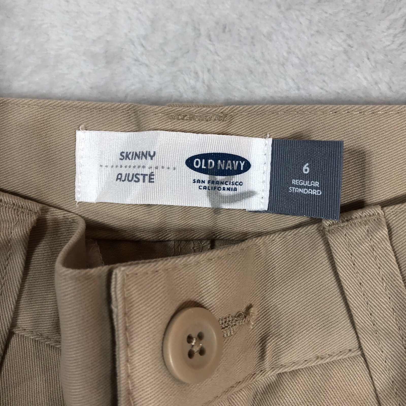 Old Navy Boys Tan Khaki Adjustable Waist Skinny Uniform Pants Size 6 Slacks NWT Old Navy - фотография #4