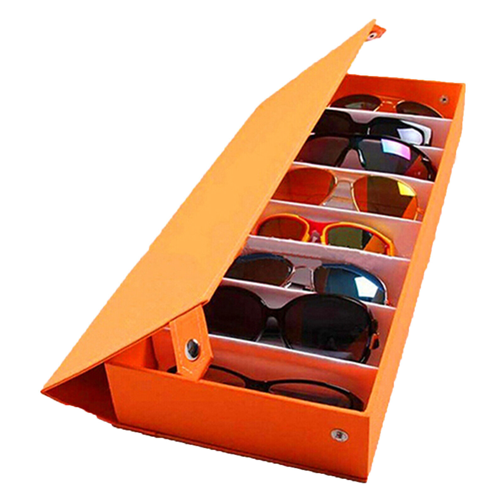 Glasses Storage Box Portable Multipurpose 8 Grids Eyeglasses Case Eyeglasses Unbranded - фотография #8