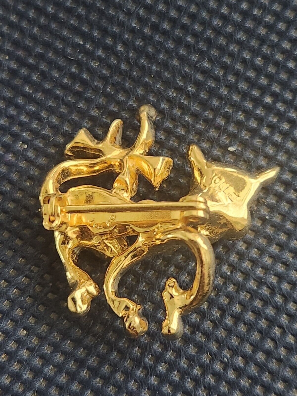 Vintage Castlecliff Gold Kitty Cat Jeweled Rhinestone Brooch PinExcellent... Без бренда - фотография #2