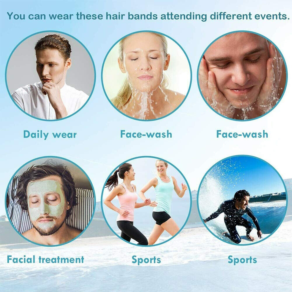 6 PCS Metal Hair Headband Wave Style Hoop Band Comb Sports Hairband Men Women Unbranded Does not apply - фотография #5
