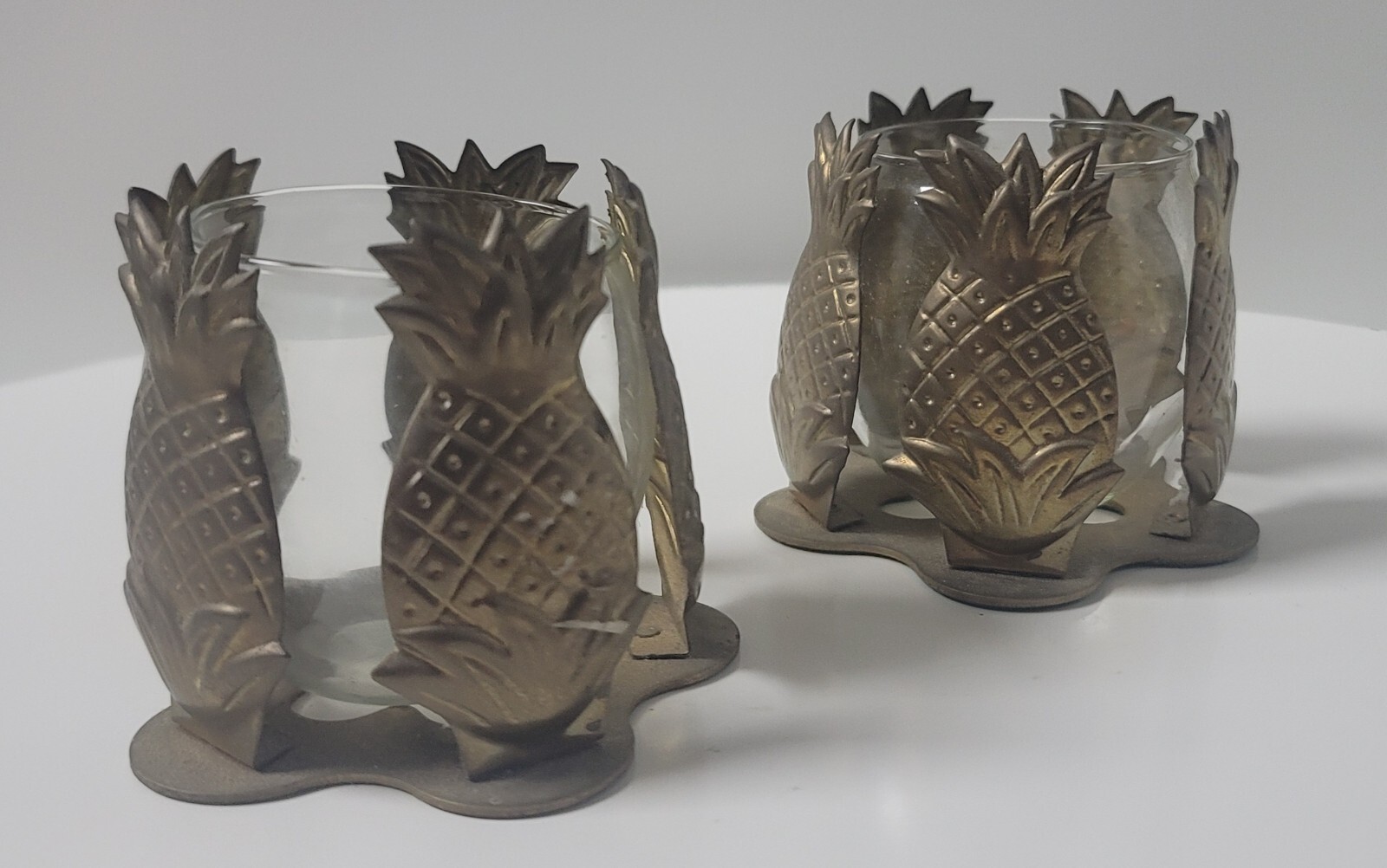 Interpur Brass Pineapple Votive Candleholders - Set of 2 Interpur - фотография #2
