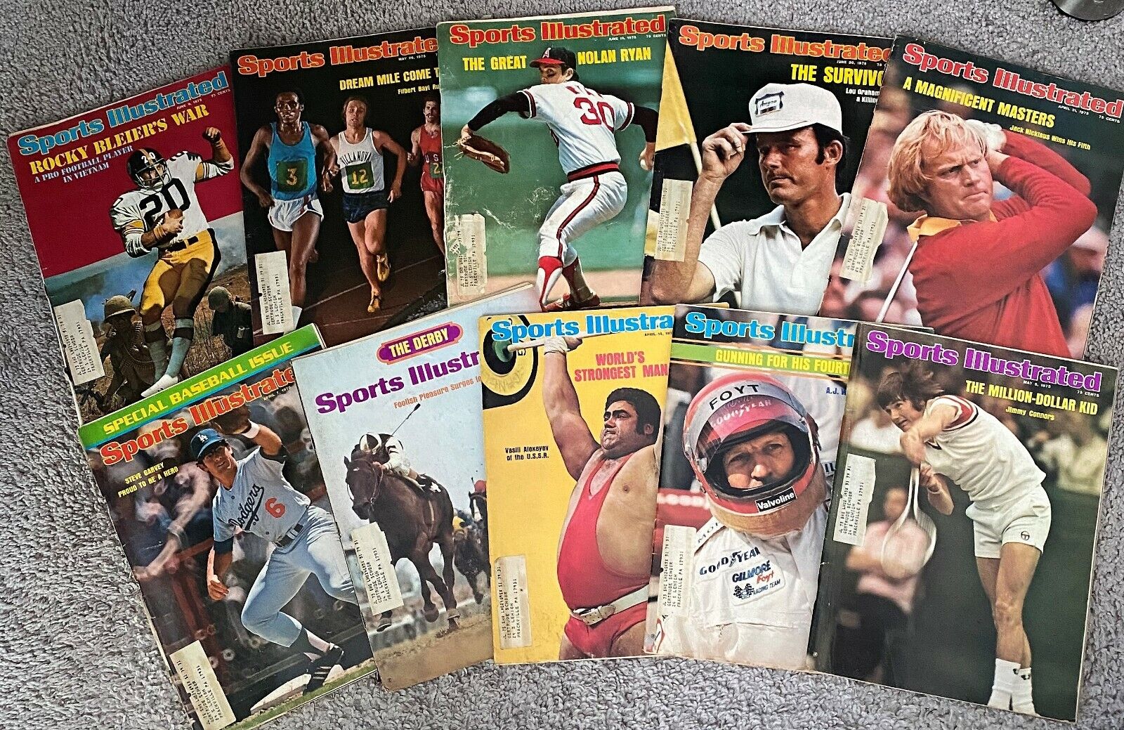 Sports Illustrated April-June 1975 LOT 10 Vintage Issues (sold as LOT or solo) Без бренда