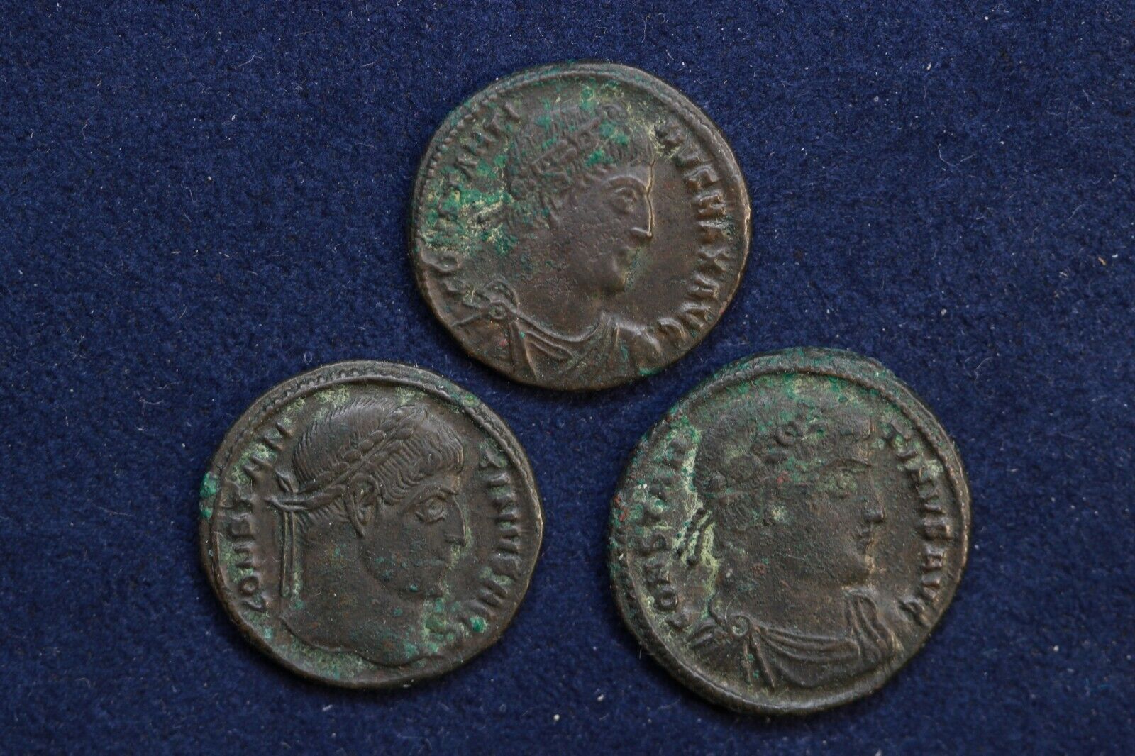 Lot of 3 Contantine the great Thessalonika mint follis coins Без бренда