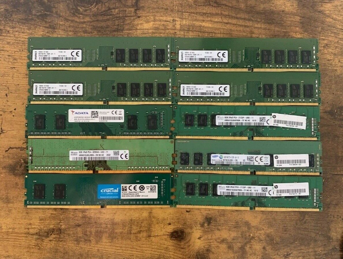 [ BULK LOT OF 10 ] 8GB DDR4 Desktop RAM SAMSUNG, HYNIX etc. (10x) Unbranded/Generic 8GB RAM