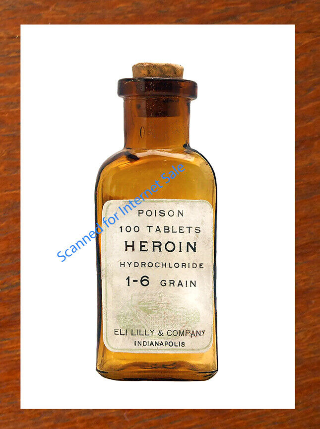 4 Vintage Heroin Bottles 1800s PHOTOS Antique Medical Oxycodon Ships from USA Без бренда - фотография #2